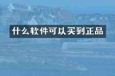 什么软件可以买到正品