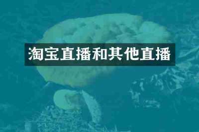 淘宝直播和其他直播