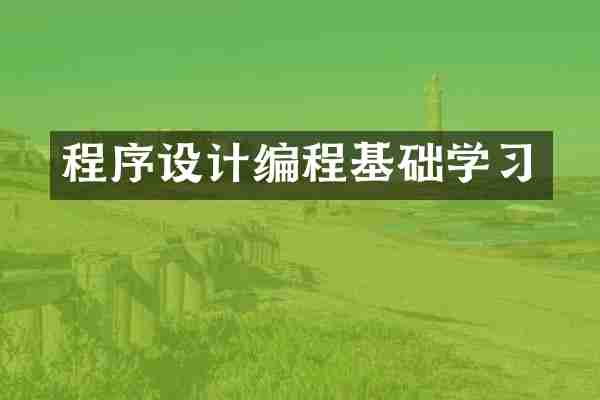 程序设计编程基础学习