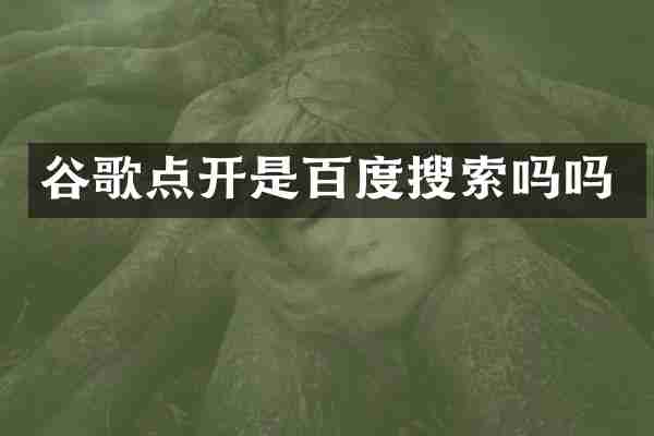 谷歌点开是百度搜索吗吗