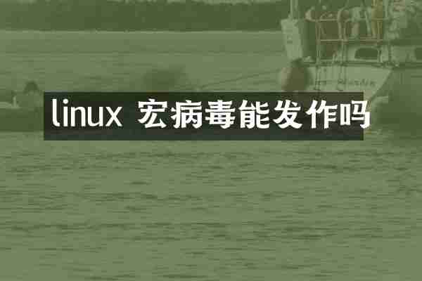 linux 宏病毒能发作吗