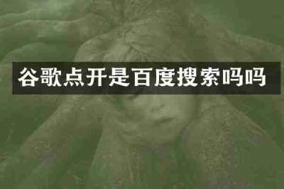 谷歌点开是百度搜索吗吗