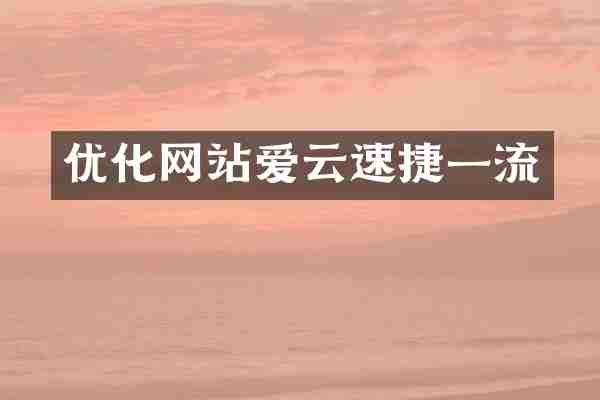优化网站爱云速捷一流