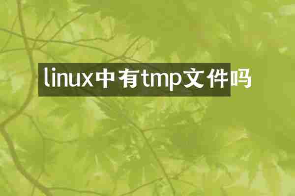 linux中有tmp文件吗