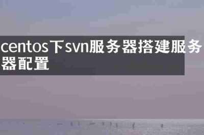 centos下svn服务器搭建服务器配置