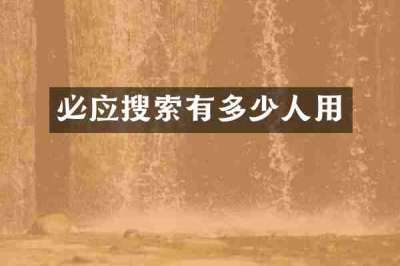 必应搜索有多少人用