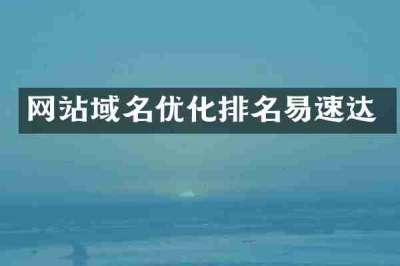 网站域名优化排名易速达