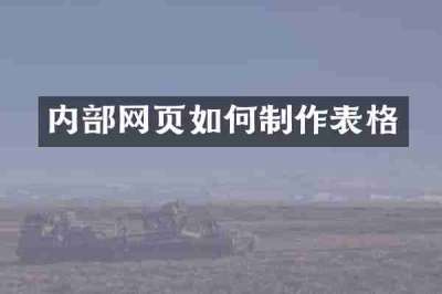 内部网页如何制作表格