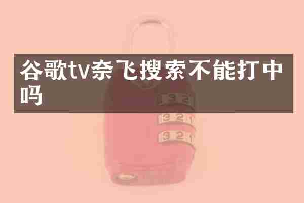 谷歌tv奈飞搜索不能打中文吗