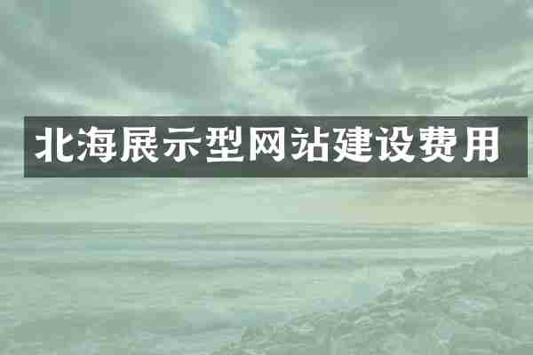北海展示型网站建设费用