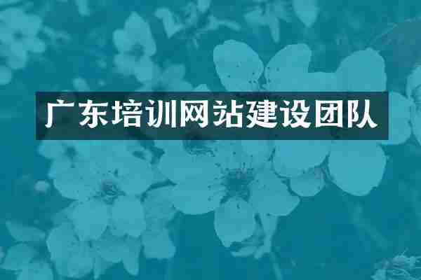 广东培训网站建设团队