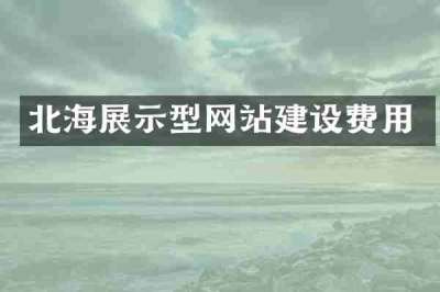 北海展示型网站建设费用