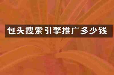 包头搜索引擎推广多少钱