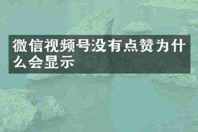 微信视频号没有点赞为什么会显示
