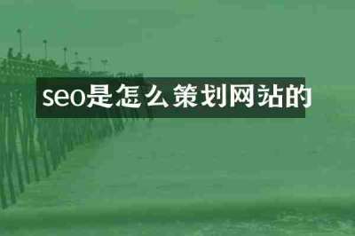 seo是怎么策划网站的