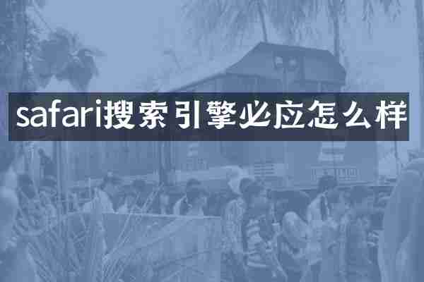 safari搜索引擎必应怎么样