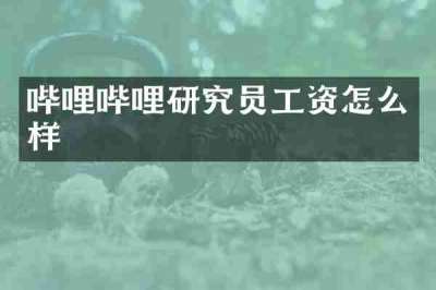 哔哩哔哩研究员工资怎么样