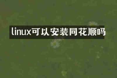 linux可以安装同花顺吗