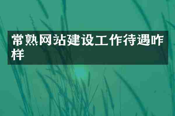 常熟网站建设工作待遇咋样