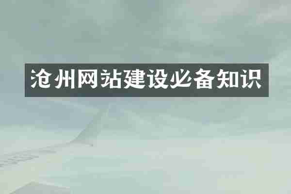 沧州网站建设必备知识