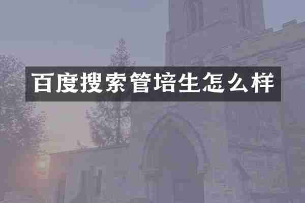 百度搜索管培生怎么样