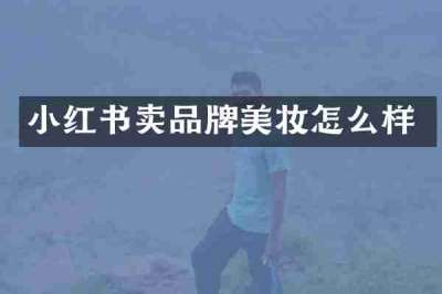 小红书卖品牌美妆怎么样
