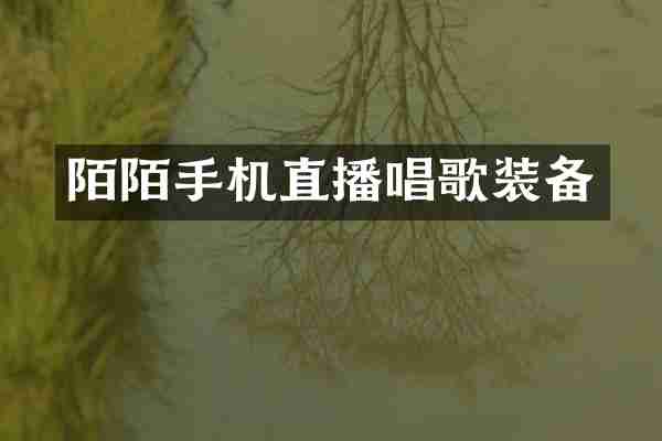 陌陌手机直播唱歌装备