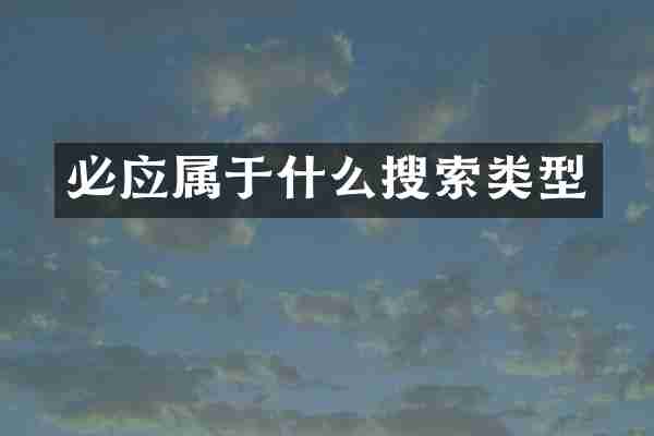 必应属于什么搜索类型