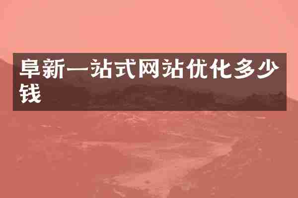 阜新一站式网站优化多少钱