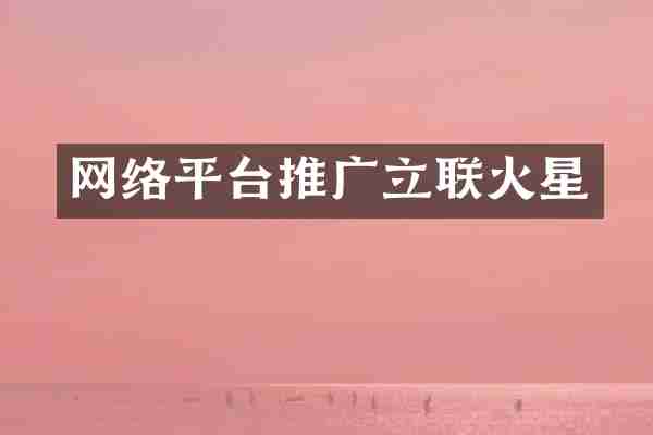 网络平台推广立联火星