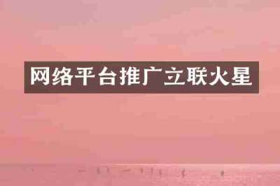 网络平台推广立联火星
