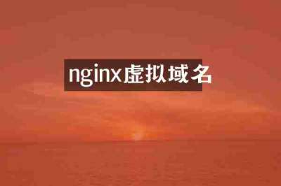 nginx虚拟域名