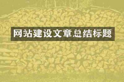 网站建设文章总结标题