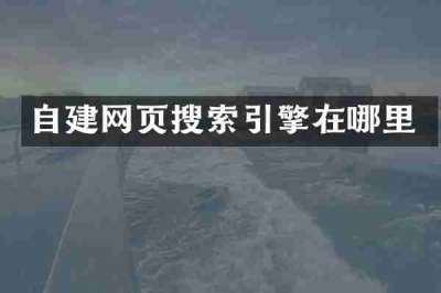 自建网页搜索引擎在哪里