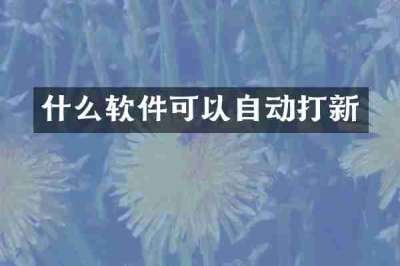 什么软件可以自动打新