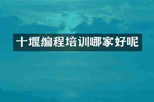 十堰编程培训哪家好呢
