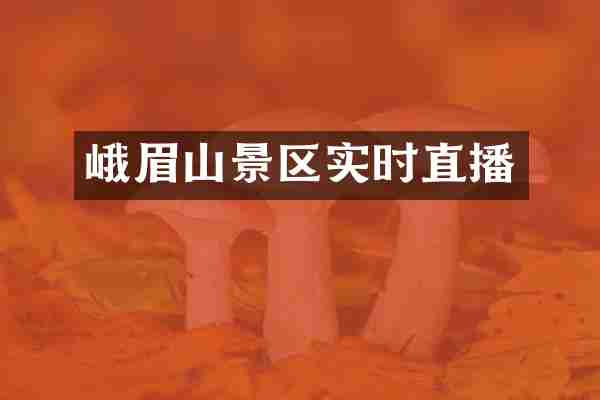 峨眉山景区实时直播