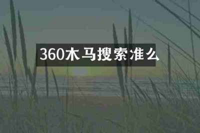 360木马搜索准么