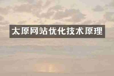 太原网站优化技术原理