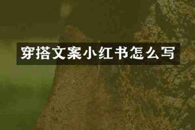 穿搭文案小红书怎么写