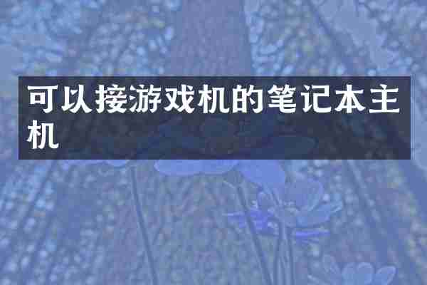 可以接游戏机的笔记本主机