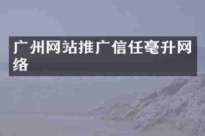 广州网站推广信任毫升网络