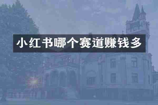 小红书哪个赛道赚钱多