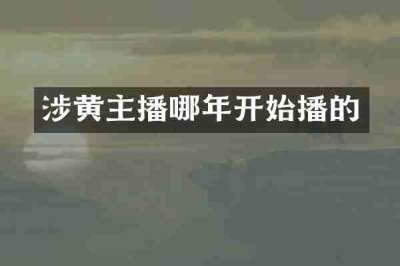 涉黄主播哪年开始播的