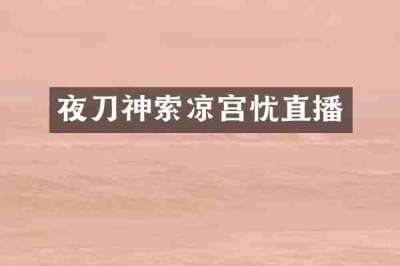 夜刀神索凉宫忧直播