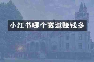 小红书哪个赛道赚钱多