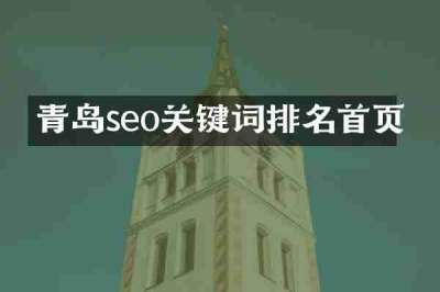 青岛seo关键词排名首页