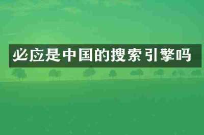 必应是中国的搜索引擎吗