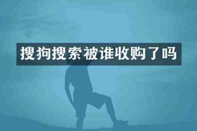 搜狗搜索被谁收购了吗