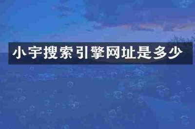 小宇搜索引擎网址是多少